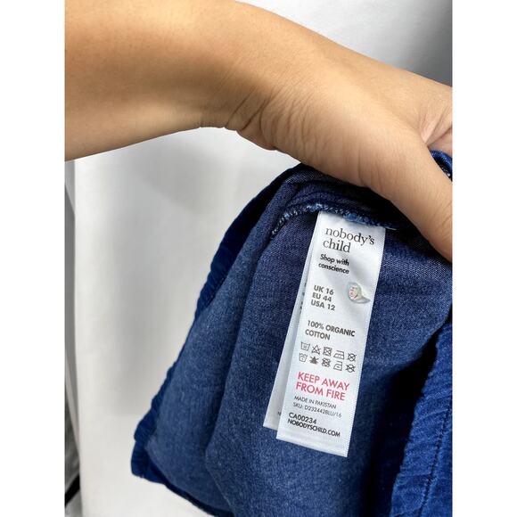 nobody's Child denim button down midi dress - Picture 6 of 7